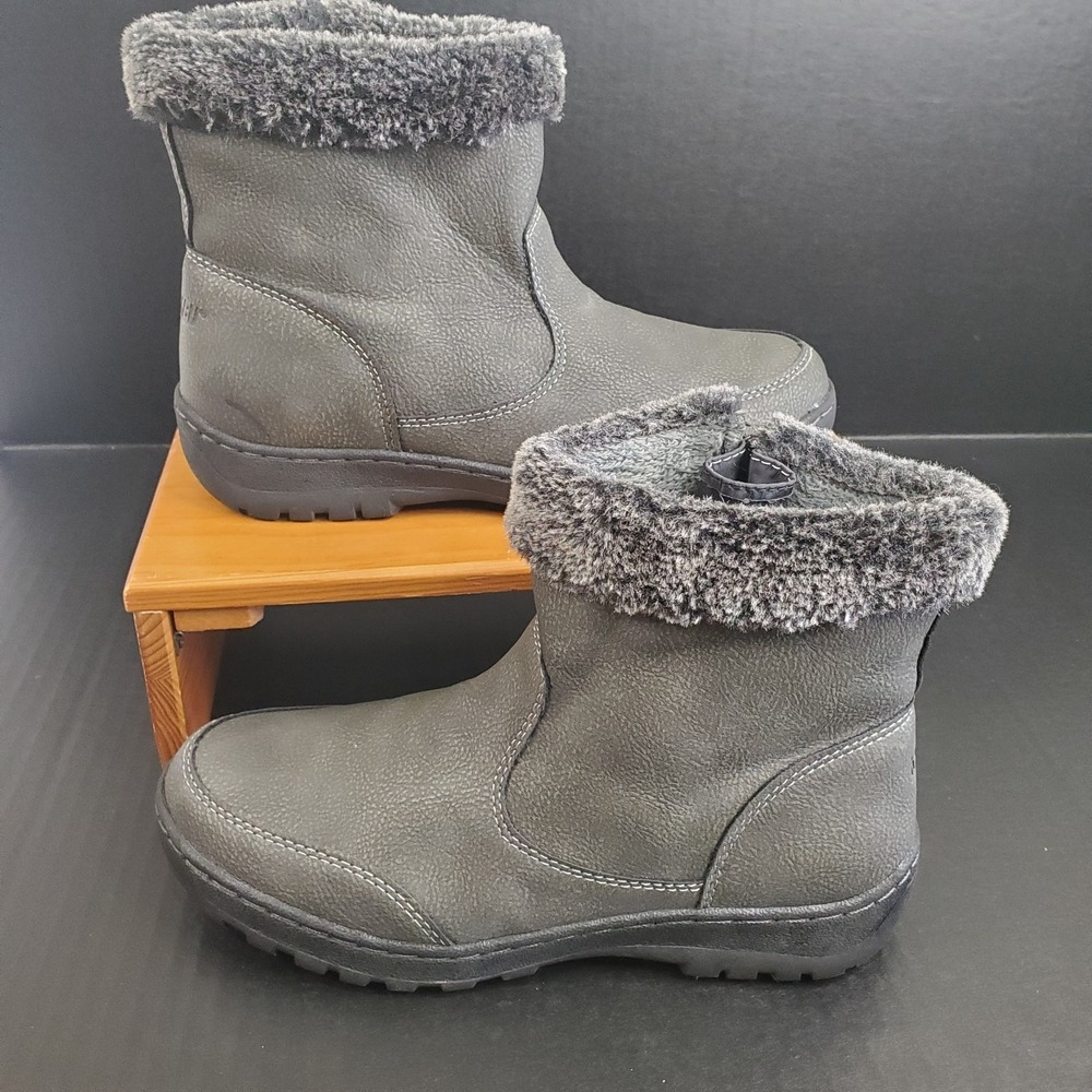 KHOMBU Women's 8‎ M Addison Memory Foam Water Repellent All-Weather Boots Gray
